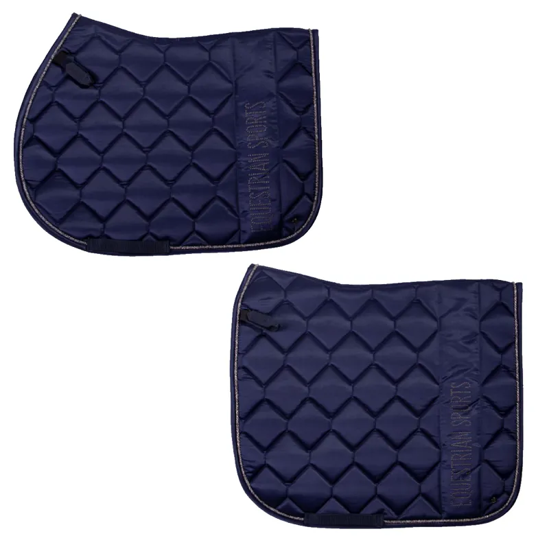 QHP Gloss Saddle Pad - Navy